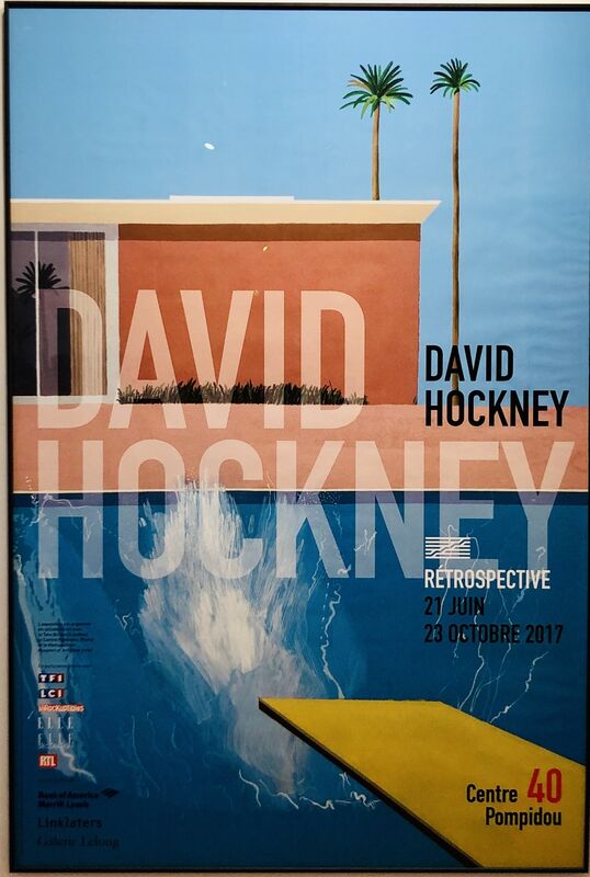 David Hockney, ‘A Bigger Splash - Large Pompidou Exhibition Poster.’, 2017, Posters, Digital Poster, Mr & Mrs Clark’s