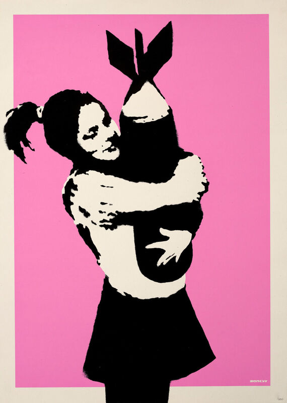 Banksy, ‘Bomb Hugger - Unsigned’, 2003, Print, Screen print on paper, Hang-Up Gallery
