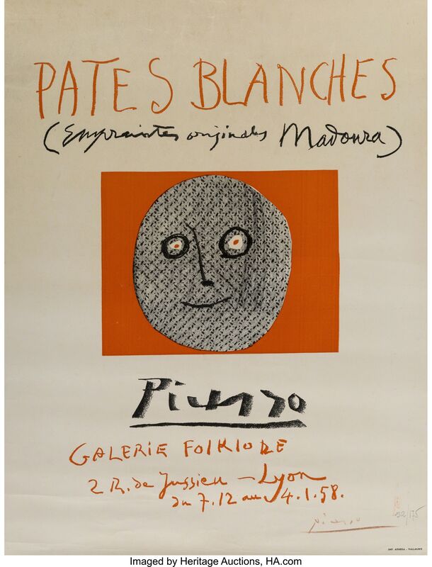 Pablo Picasso, ‘Pates blanches’, 1958, Print, Offset lithograph in colors on paper, Heritage Auctions