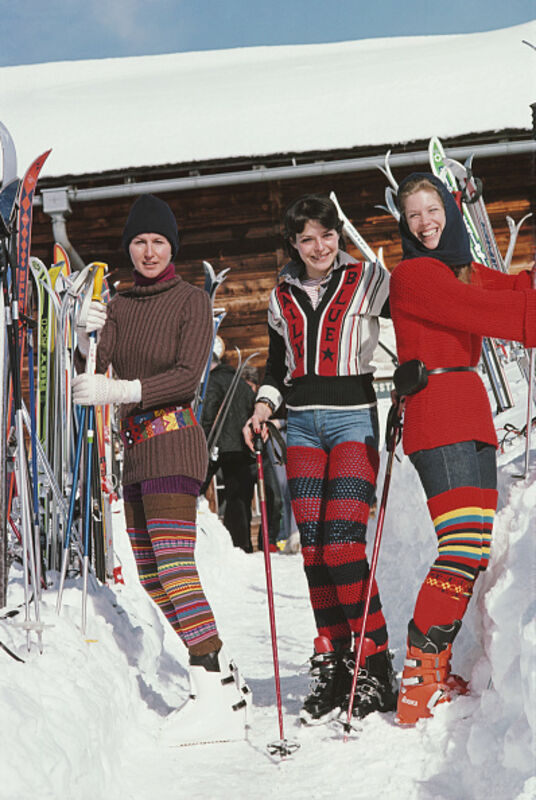 Slim Aarons, ‘Skiing In Gstaad’, 1977, Photography, C print, IFAC Arts