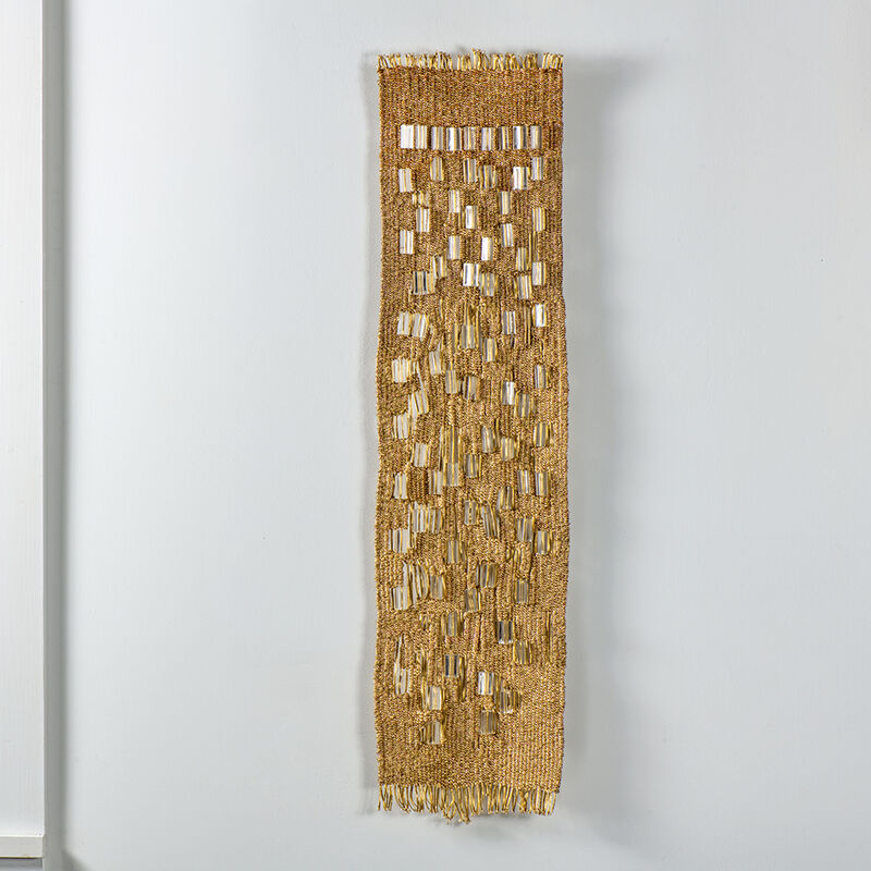 Micheline Beauchemin, ‘Golden Garden’, 1966-68, Textile Arts, Nylon cord, metalic thread, sisal  and plexiglass, browngrotta arts