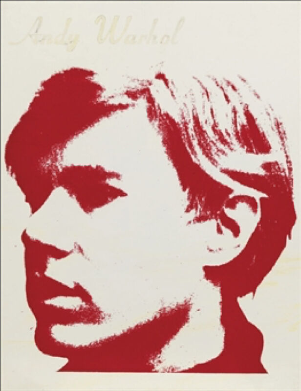 Andy Warhol, ‘Self-Portrait embossed 'Andy Warhol' (upper edge); numbered 'A1191.120' (on the reverse) ’, 1966, Painting, Silkscreen on vinyl, Visioner