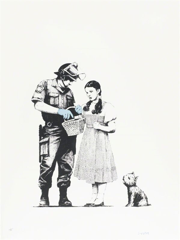 Banksy, ‘Stop and Search - Signed’, 2007, Print, Screen print on paper, Hang-Up Gallery