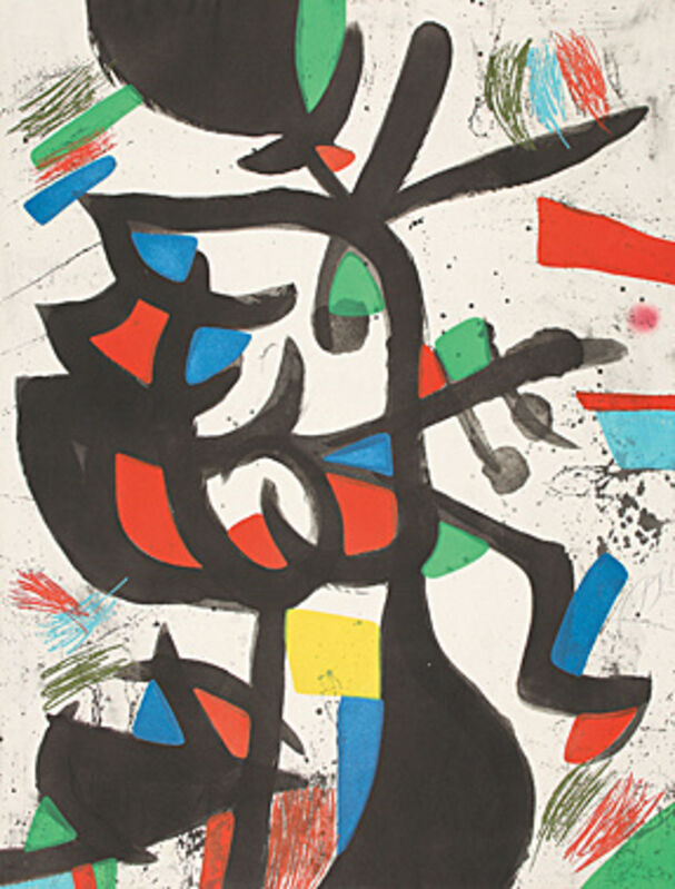 Joan Miró, ‘La marchande de couleurs (Die Farbenhändlerin)’, 1981, Print, Colured aquatint etching, Galerie Boisseree