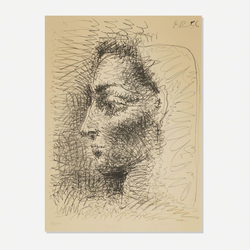 Pablo Picasso, ‘Portrait de Jacqueline’, 1956, Print, Lithograph on Arches paper, Rago/Wright/LAMA