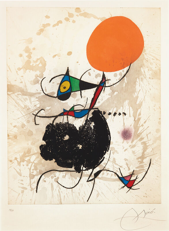 Joan Miró, ‘Terre atteinte et soleil intact (Earth Affected and Sun Intact)’, 1973, Print, Etching and aquatint in colors, on Arches watermark Maeght, with full margins., Phillips