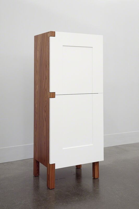 Roy McMakin, ‘A One Door Two Door Cabinet’, 2014, Design/Decorative Art, Oiled elm and painted maple, Domestic Furniture