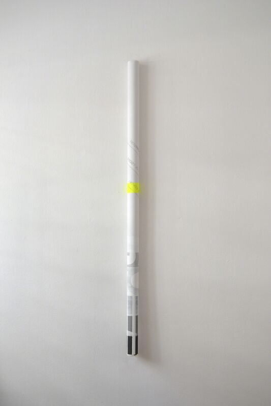 Ana Bidart, ‘Round trip: yellow stripe’, 2014, Painting, Acrylic on canvas, plastic tube, thread, Bienvenu Steinberg & J