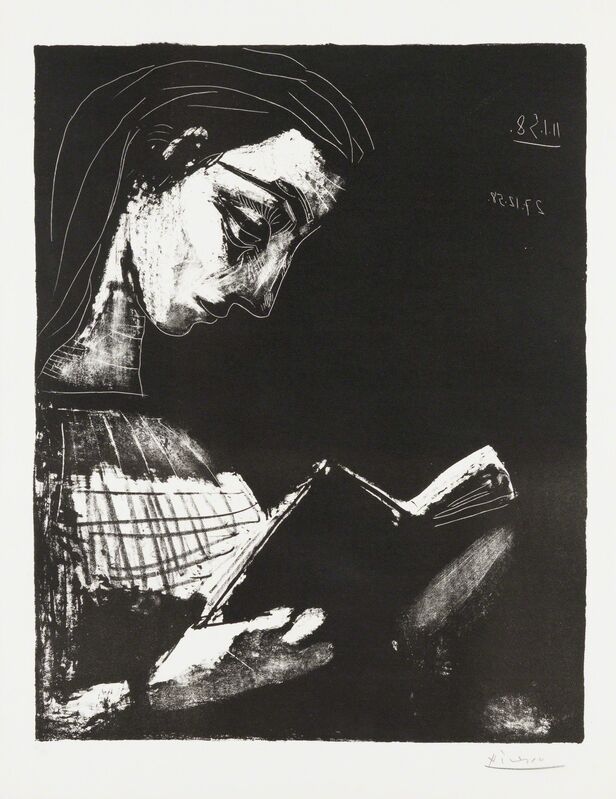 Pablo Picasso, ‘Jacqueline Reading’, 1958, Print, Lithograph, Christopher-Clark Fine Art