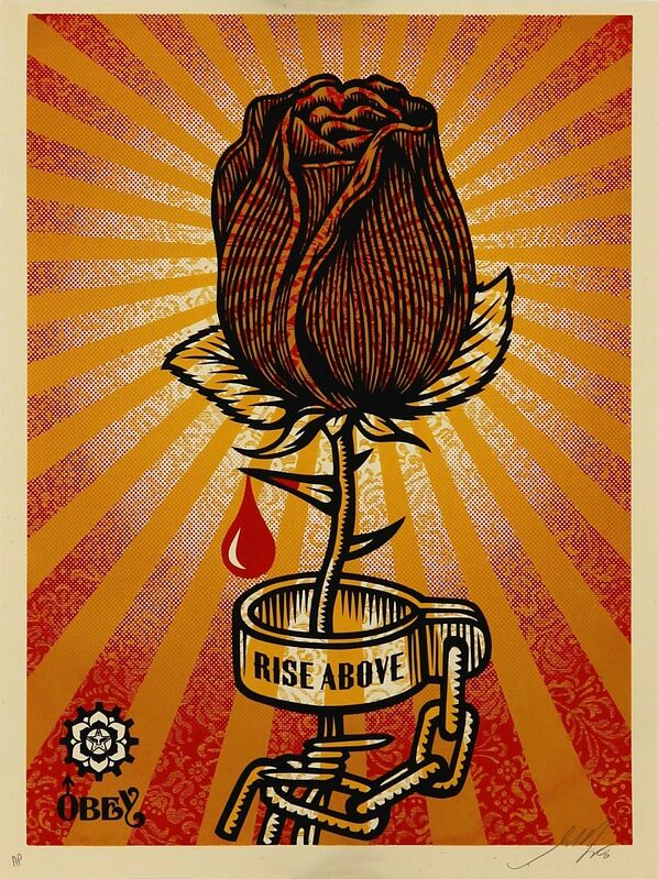 Shepard Fairey, ‘Rose Shackle’, 2006, Print, Limited edition serigraph on paper, Addicted Art Gallery