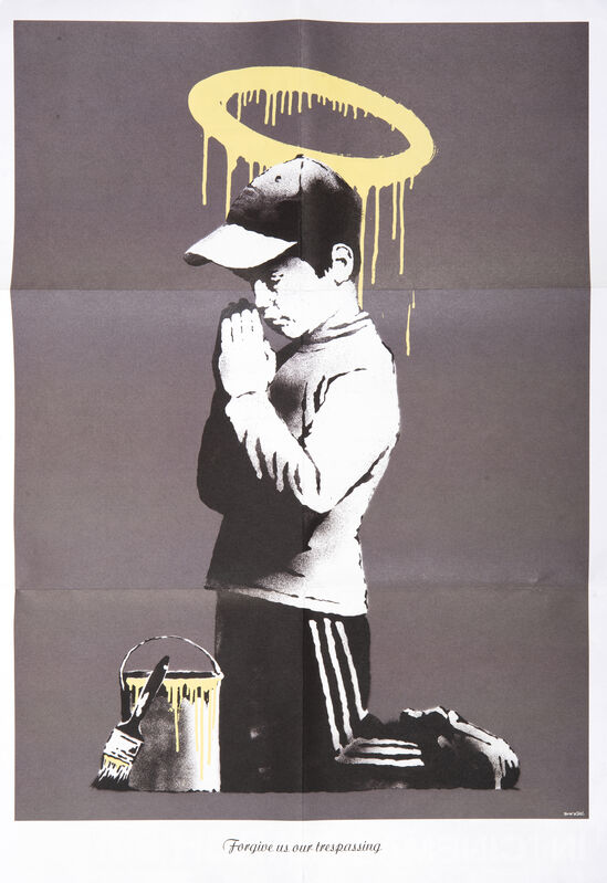 Banksy, ‘Forgive Us Our Trespassing’, 2010, Posters, Offset lithograph in colours, two sided promotional poster for the 2010 documentary Exit Through The Gift Shop, Tate Ward Auctions