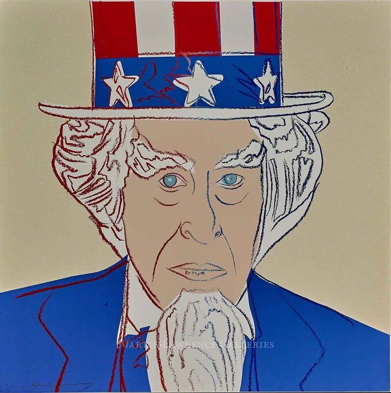 Andy Warhol, ‘Uncle Sam, 1981 (#259, Myths)’, 1981, Print, Unique trial-proof hand-signed screenprint with diamond dust, Martin Lawrence Galleries