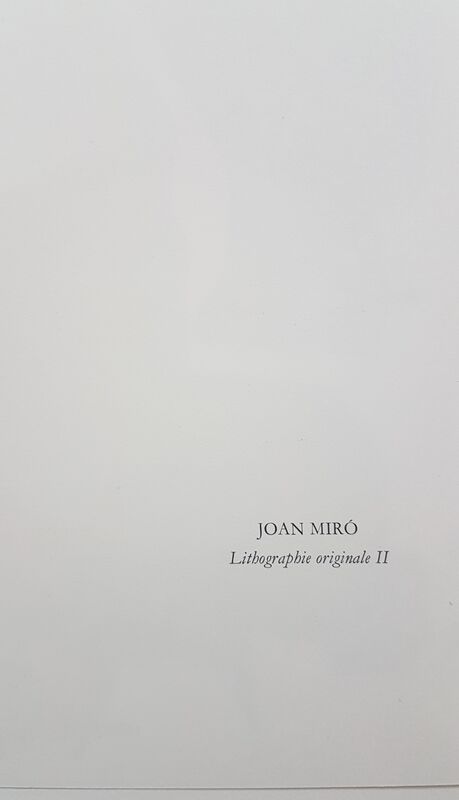 Joan Miró, ‘Lithographie Originale II’, 1981, Print, Color Lithograph, Cerbera Gallery