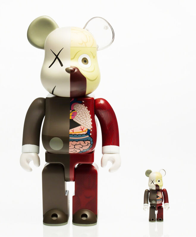 KAWS, ‘Dissected Companion: Bearbrick 400% & 100% (Red)’, 2010, Sculpture, Plastic, Lougher Contemporary
