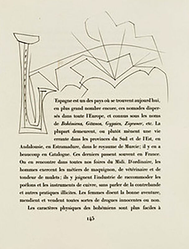Pablo Picasso, ‘Monogram "L" with Landscape (Plate XXXIII)’, 1949, Print, Original etching on Montval wove paper, Georgetown Frame Shoppe