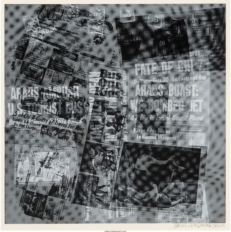 Robert Rauschenberg, ‘Surface Series from Currents, Bus for Kids’, 1970, Print, Screenprint on wove paper, Heritage Auctions