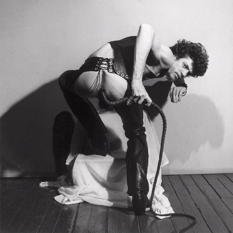 Robert Mapplethorpe, ‘Self Portrait with Whip’, 1978, Photography, Vintage gelatin silver print mounted to museum board, CLAMP