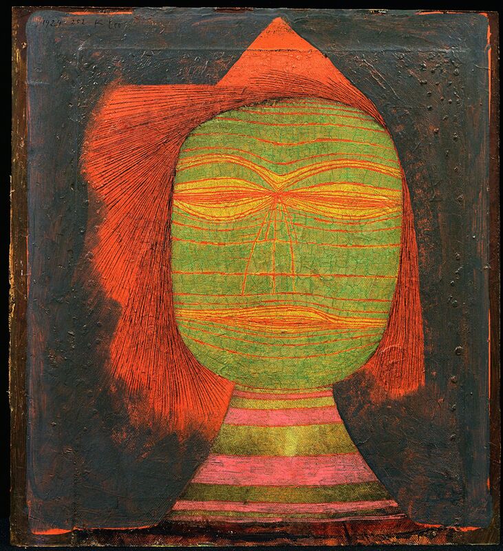 Paul Klee, ‘Masque de (Jeune)=Comédien’, 1924, Painting, Oil on canvas on card nailed to wood, Centre Pompidou