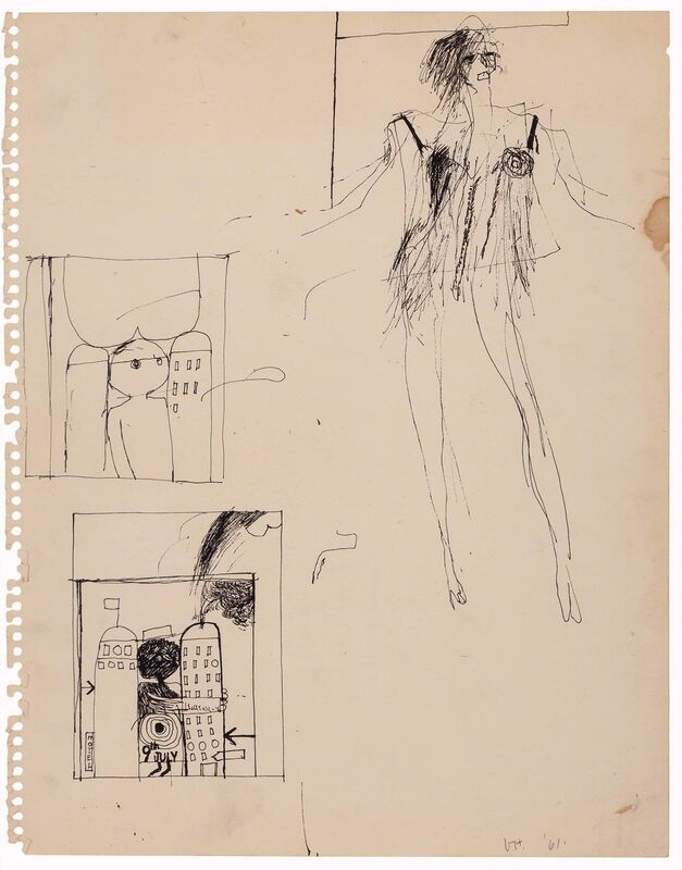 David Hockney, ‘Untitled’, 1961, Drawing, Collage or other Work on Paper, Ink on paper, Doyle