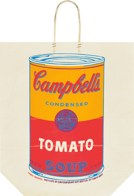 Andy Warhol, ‘Campbell's Soup Can (Tomato)’, 1966, Print, Screenprint in colours, on a paper shopping bag., Phillips