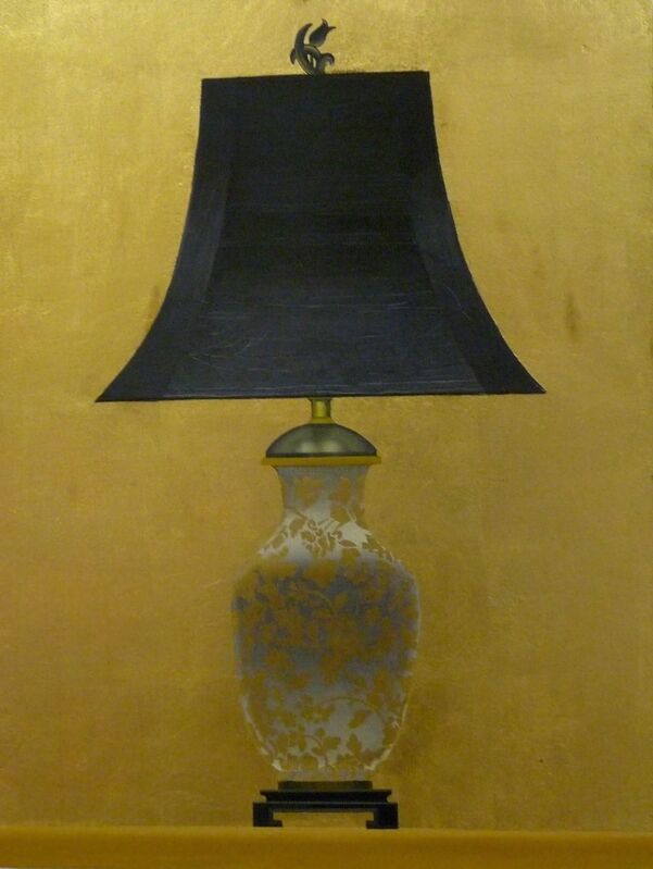 Patrick Kirwin, ‘Lamp II (Gold and White Floral Base)’, Painting, Acrylic and Gold Leaf on Panel, Zenith Gallery