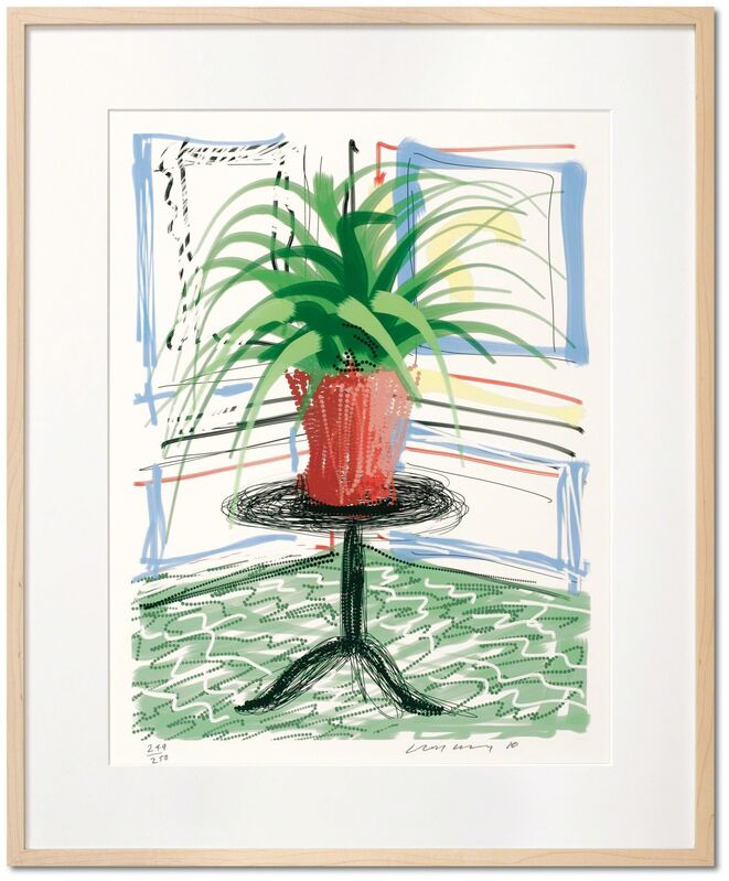 David Hockney, ‘David Hockney. A Bigger Book. Art Edition C, No. 501–750’, 2016, Other, Hardcover, 498 pages, 13 fold-outs, 50 x 70 cm (19.7 x 27.5 in.); with iPad drawing Untitled, 468, 2010, signed by the artist and numbered, 8-color ink-jet print on cotton-fibre archival paper, 33 x 44 cm (12.9 x 17.3 in.) on 43.2 x 56 cm (17 x 22 in.) paper; an adjustable bookstand by Marc Newson; and an illustrated 680-page chronology book, TASCHEN
