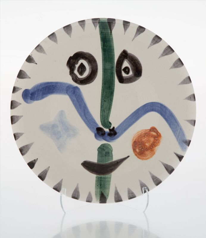 Pablo Picasso, ‘Visage No. 111’, 1963, Design/Decorative Art, White earthenware ceramic plate with colored engobe and glaze, Heritage Auctions