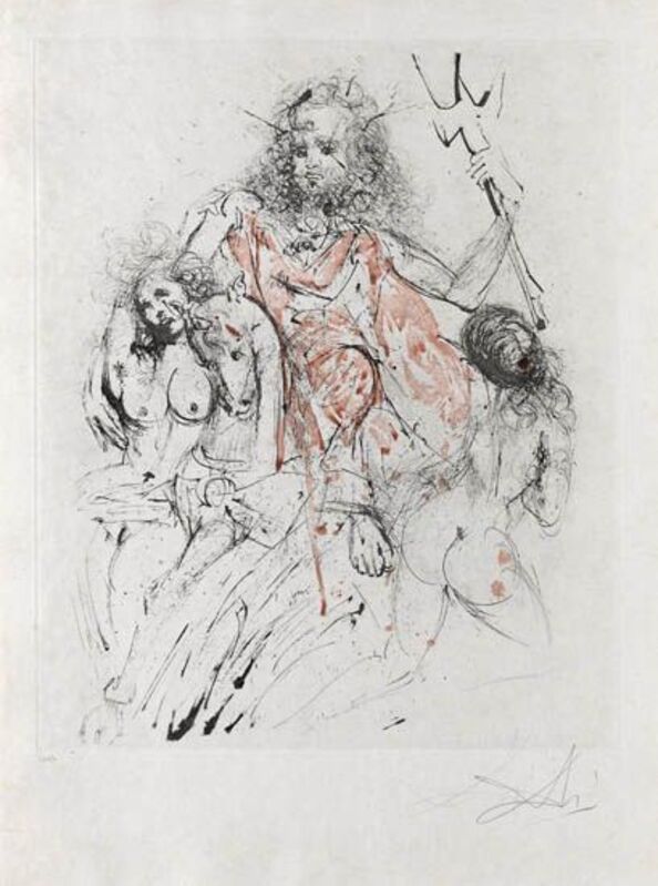 Salvador Dalí, ‘Neptune’, 1963, Print, Drypoint and aquatint etching on Japon paper., Galerie d'Orsay