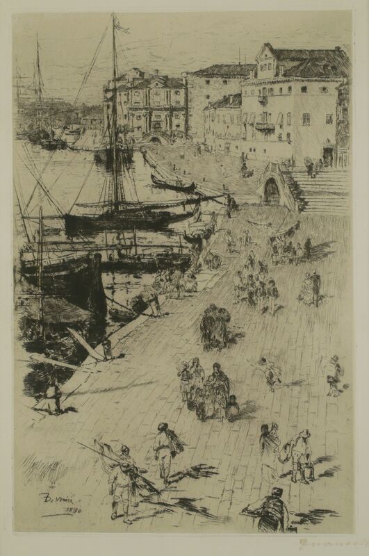 Frank Duveneck, ‘Rive, Venice’, 1880, Print, Etching, Private Collection, NY
