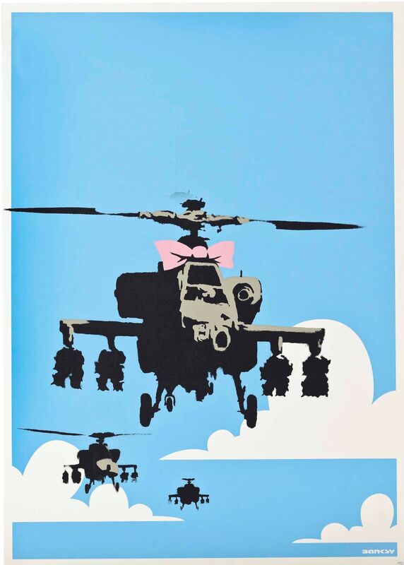 Banksy, ‘Happy Choppers’, 2003, Print, Screenprint in colors on wove paper, Gallery Red