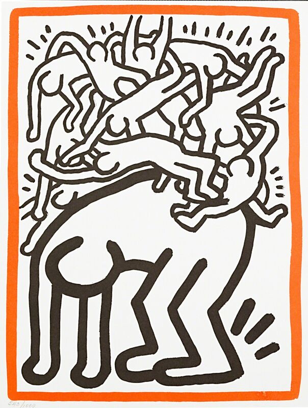 Keith Haring, ‘Untitled (Fight Aids Worldwide)’, 1990, Print, Lithograph in colors, Rago/Wright/LAMA