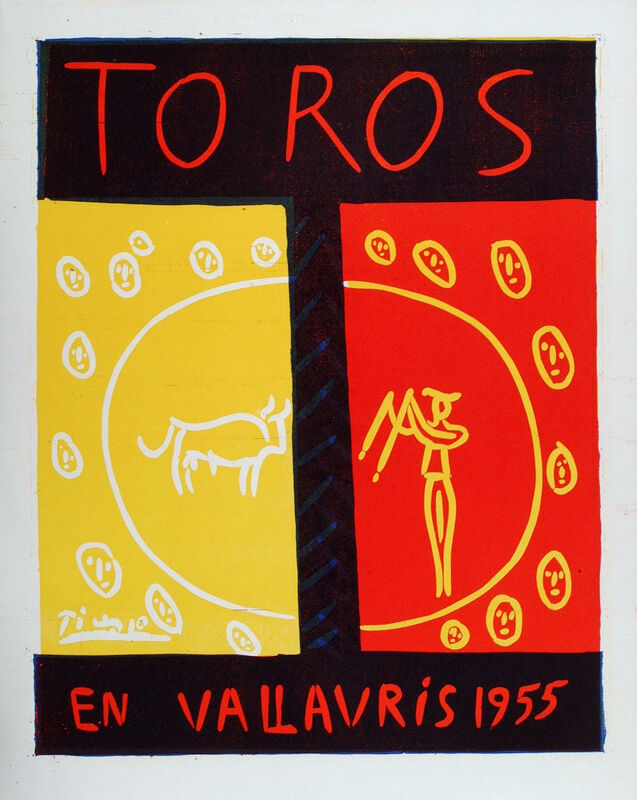 Pablo Picasso, ‘Toros en Vallauris 1955’, 1955, Print, Linocut printed in colours, Frederick Mulder
