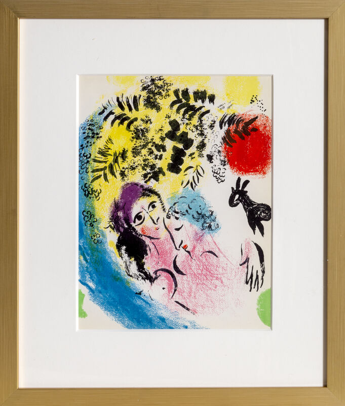 Marc Chagall, ‘Lovers with Red Sun’, 1960, Print, Lithograph, RoGallery