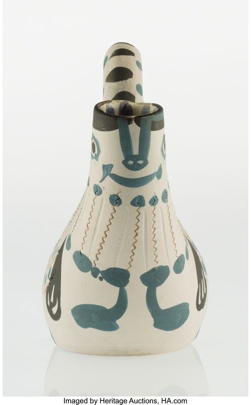 Pablo Picasso, ‘Pichet espagnol en forme de poule (A./R. 244)’, 1954, Other, White earthenware ceramic pitcher, with engraving, handpainting, and partial glazing, Heritage Auctions