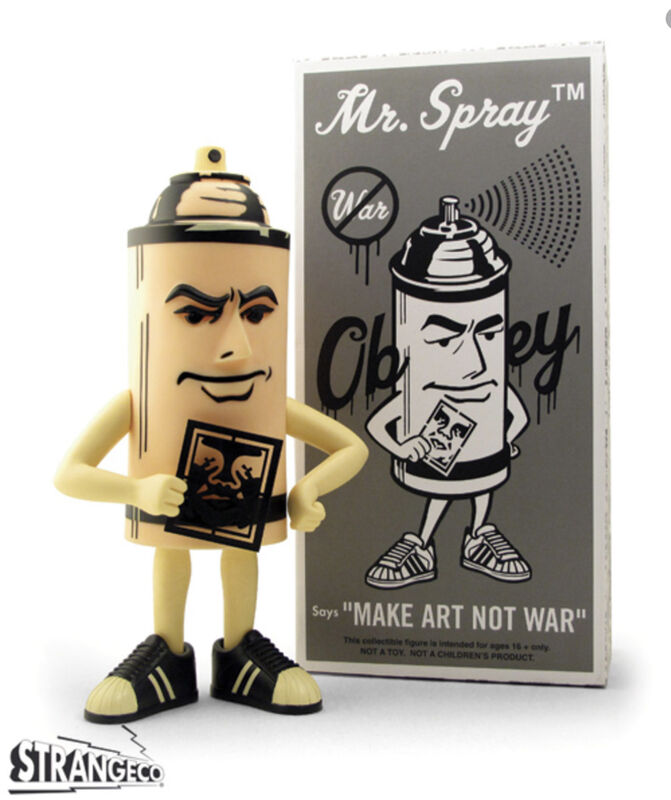 Shepard Fairey, ‘'Mr. Spray' (black)’, 2010, Sculpture, Collectible vinyl art figure., Signari Gallery