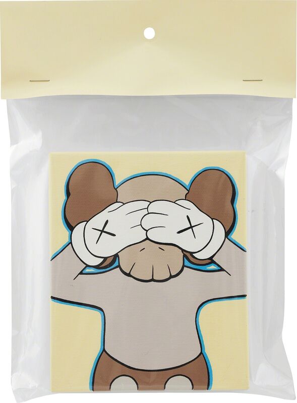 KAWS, ‘UNTITLED’, 2002, Painting, Acrylic on canvas, plastic packaging, paper, Phillips