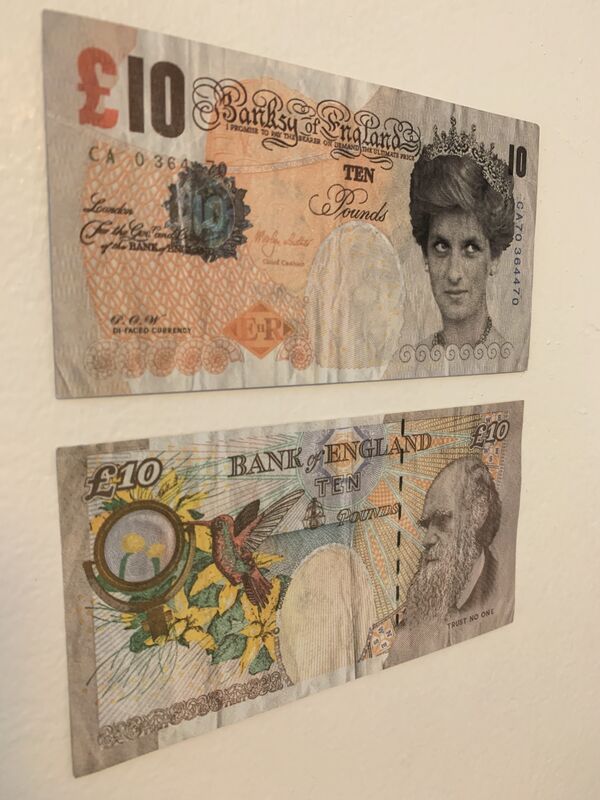 Banksy, ‘GENUINE, BANKSY DI-FACED TENNER, SET OF TWO’, 2004, Print, Offset lithograph in colours, Arts Limited