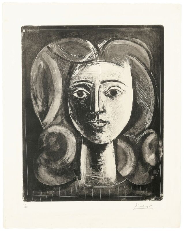 Pablo Picasso, ‘Tête de jeune fille’, 1947, Print, Lithograph, on Arches paper, Christie's
