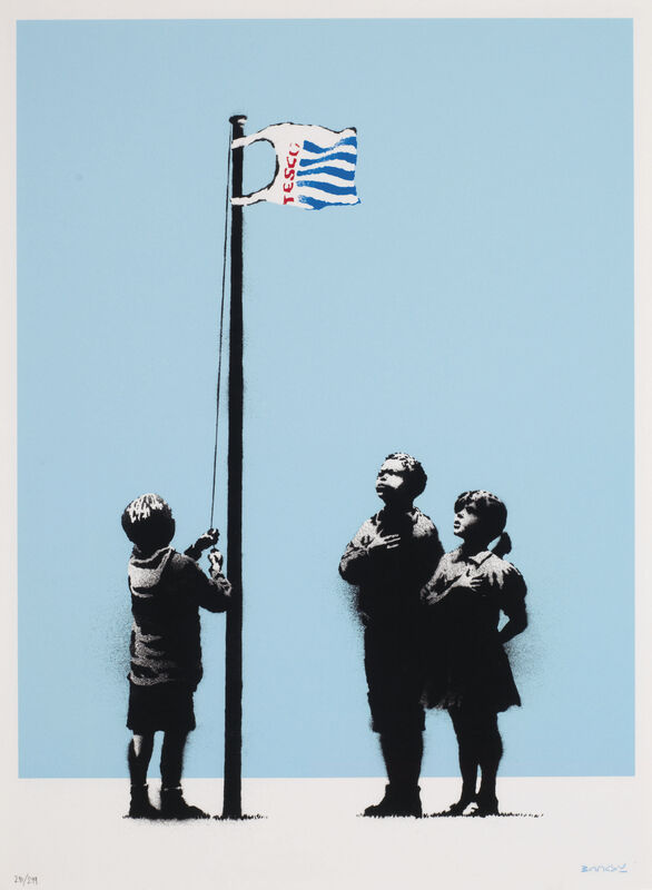 Banksy, ‘Very Little Helps ’, 2008, Print, Screenprint in colors, on wove paper, Gallery Red