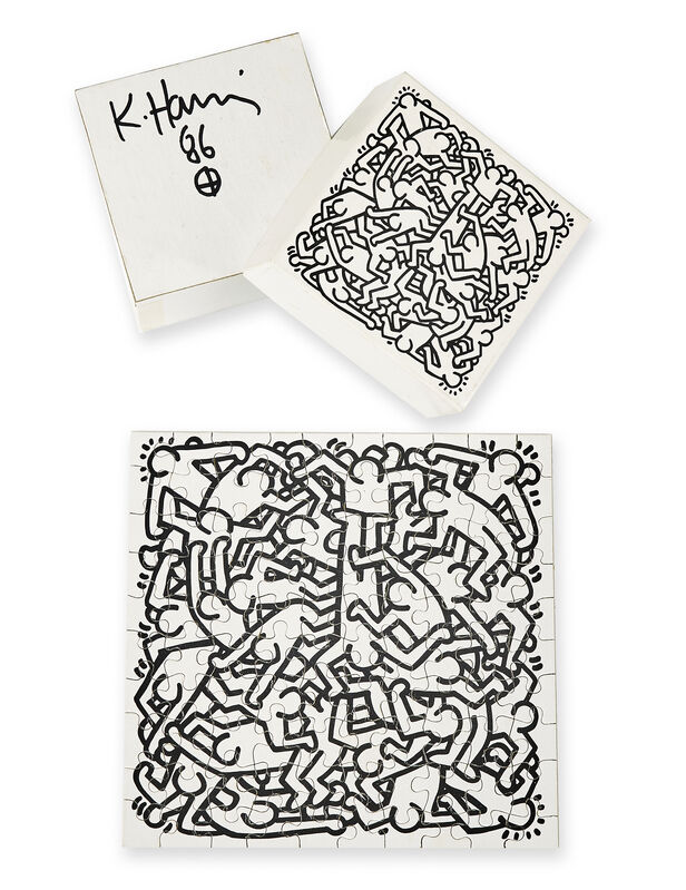Keith Haring, ‘Jigsaw Puzzle’, 1986, Print, Screenprint on card puzzle, Roseberys