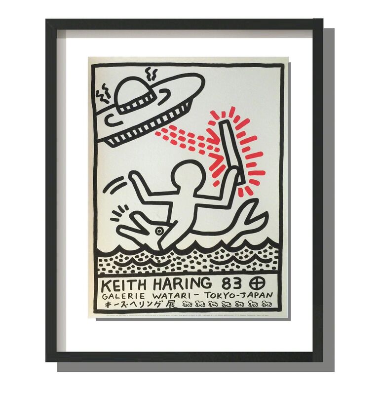 Keith Haring, ‘"Keith Haring-83", Exhibition Poster, Galerie Watari Tokyo ’, 1983, Ephemera or Merchandise, Screenprint on pearl finish paper., VINCE fine arts/ephemera