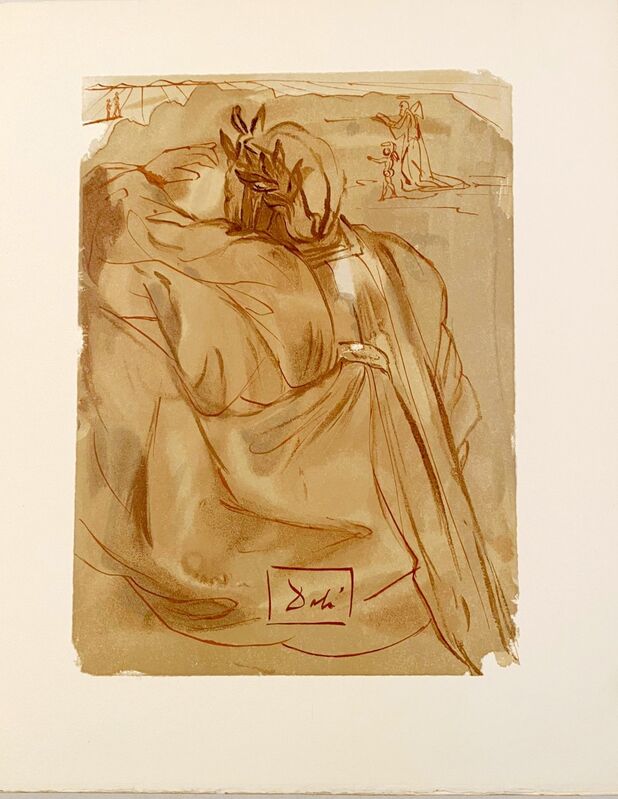 Salvador Dalí, ‘La Divine Comédie - Purgatoire 30 - L'annonce d'un grand événement’, 1963, Print, Original wood engraving on BFK Rives paper, Samhart Gallery