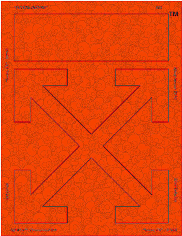 Takashi Murakami, ‘Memento Mori: Fluorescent Orange’, 2018, Print, Silk, Dope! Gallery