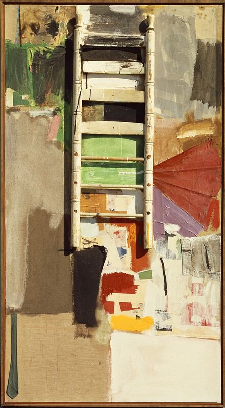 Robert Rauschenberg, ‘ Octave’, 1960, Mixed Media, Oil on canvas with  assemblage (oil, paper, fabric), Seattle Art Museum