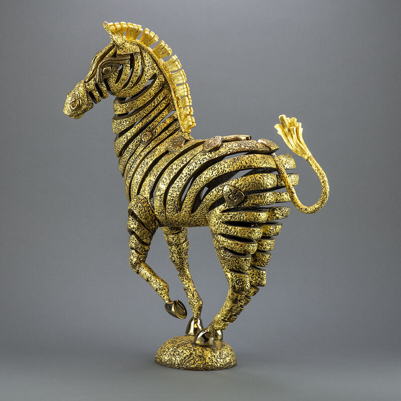 Jiang Tiefeng, ‘Jiang Golden Bronze Zebra Bronze Sculpture Contemporary Art’, 1990-2010, Sculpture, Bronze, Modern Artifact