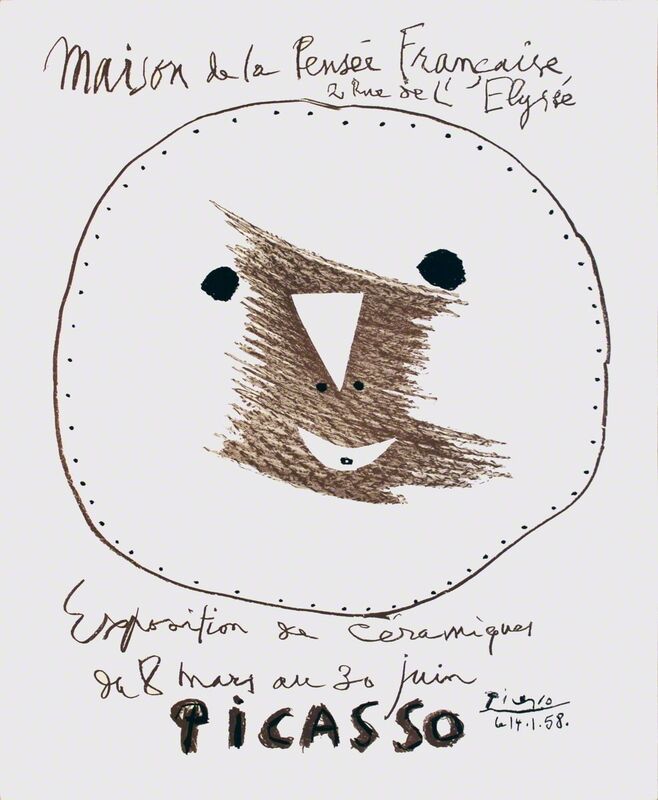 Pablo Picasso, ‘Maison de la Pensee Francaise’, 1958, Print, Stone Lithograph, ArtWise