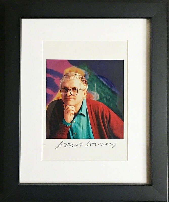 David Hockney, ‘Hand Signed Color Photograph from the Estate of Hollywood Director Paul Bartel’, ca. 1987, Ephemera or Merchandise, Photograph of david hockney, hand signed by hockney, Alpha 137 Gallery Gallery Auction