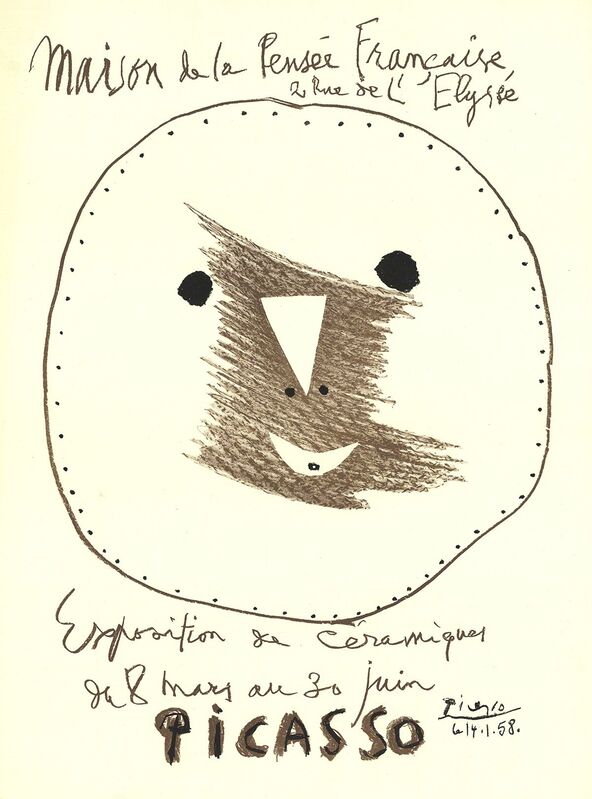 Pablo Picasso, ‘Exposition de Ceramiques’, 1958, Ephemera or Merchandise, Stone Lithograph, ArtWise