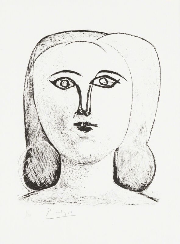 Pablo Picasso, ‘Head of a Young Girl’, 1946, Print, Lithograph, Christopher-Clark Fine Art