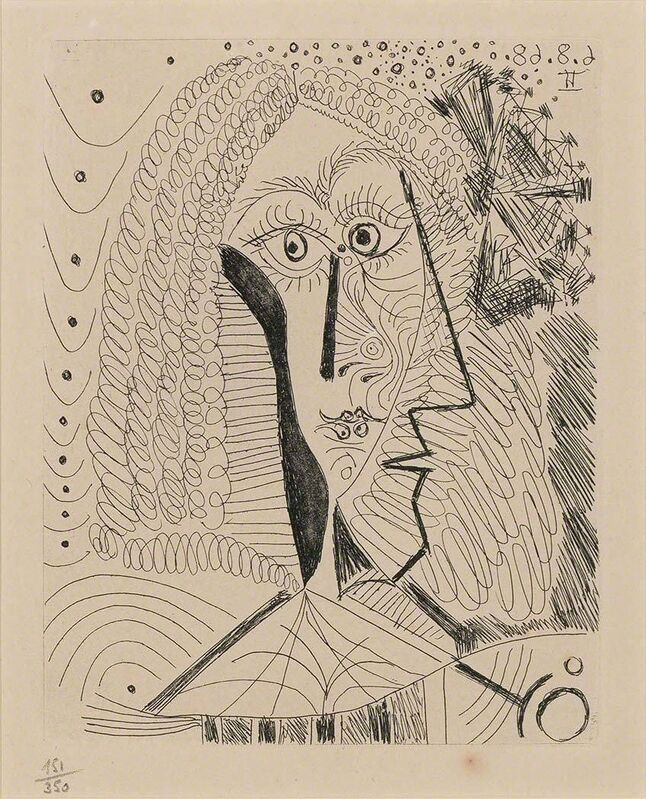 Pablo Picasso, ‘La Célestine (B. 1564; 1596; 1616; 1617; 1625; 1630; 1635; 1636; 1657; 1727; 1728; 1733; C. Bks. 149)’, 1968, Print, Etchings and aquatints, on Auvergne laid paper Richard de Bas with LA CÉLESTINE watermark, Doyle